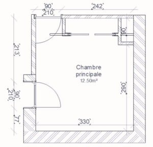 Chambre - Plan existant